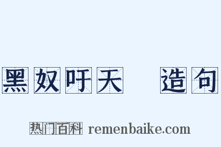 黑奴吁天録造句是什么意思的图片